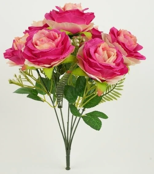 Open Rose Bunch x7